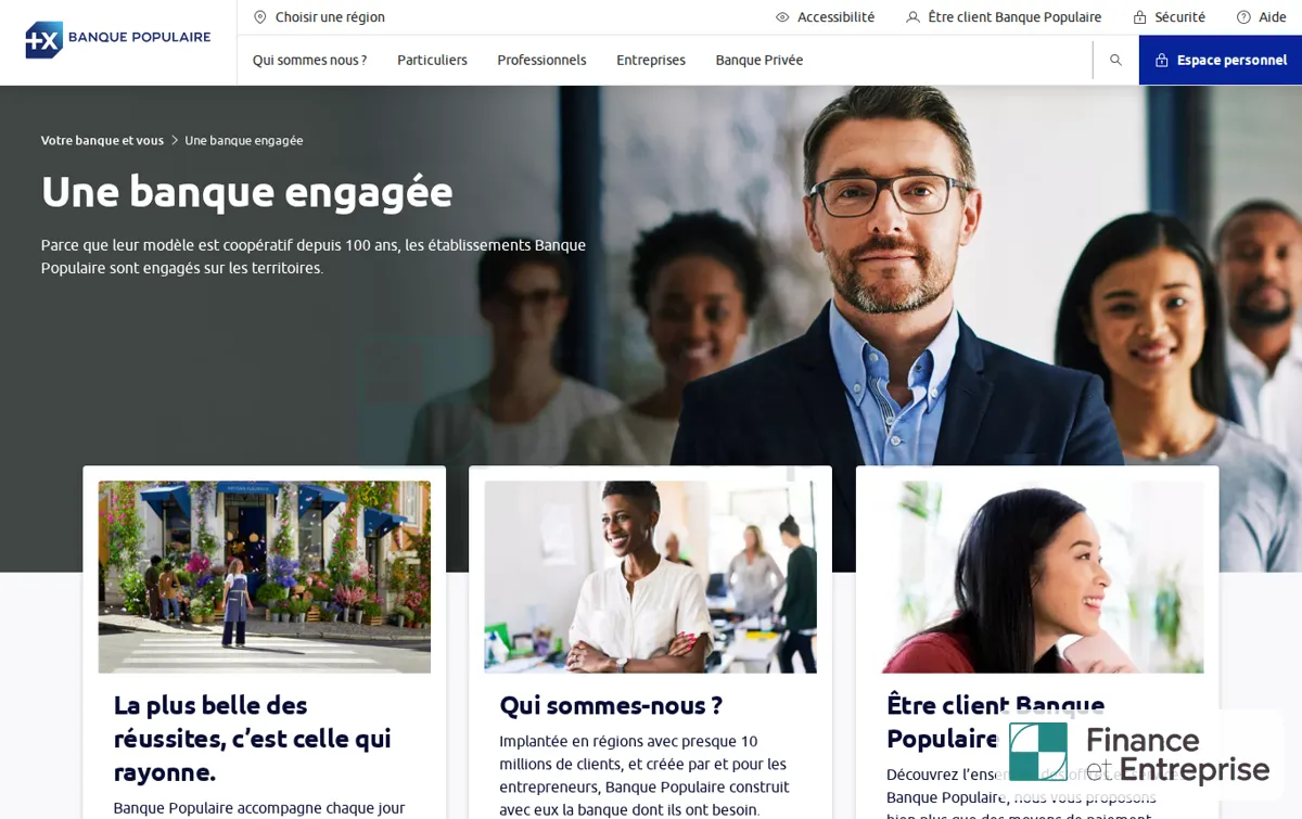 Capture : Banque engagée - banque responsable | Banque Populaire